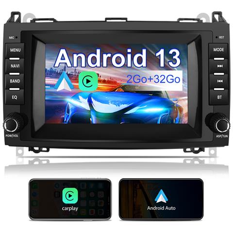 Autoradio Per Mercedes Benz Vito Viano /sprinter W639 W245/classe B /classe A W169, 7 Pollici Car Radio Android (2+32gb) Carplay Android Auto Bluetooth Gps Fm - Foto 1