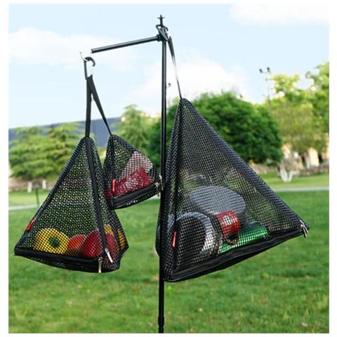 Borsa A Rete Sospesa Triangolare Da Campeggio Black - Foto 3