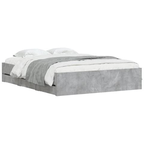 Giroletto Cassetti Grigio Cemento 150x200 Cm Legno Multistrato - Foto 3