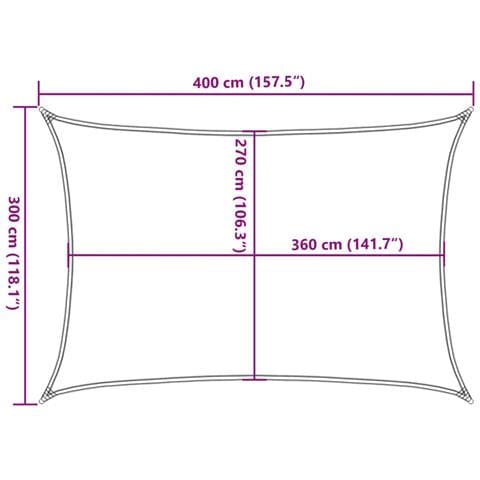 Vela Parasole 160 G /m Rettangolare Blu 3x4 M In Hdpe - Foto 10