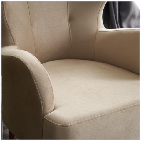 Smith Poltrona In Velluto Beige Con Braccioli - Foto 11