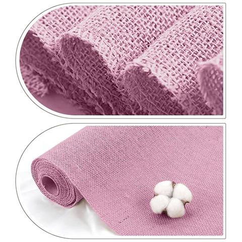 Runner In Lino Rosa Winwild - Eleganza E Stile Per La Tua Tavola 40x10m - Foto 2