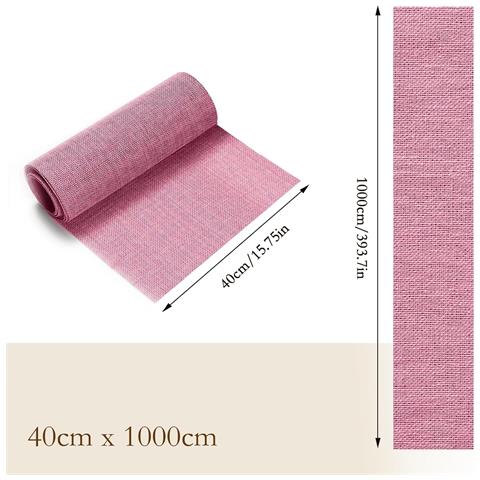 Runner In Lino Rosa Winwild - Eleganza E Stile Per La Tua Tavola 40x10m - Foto 5