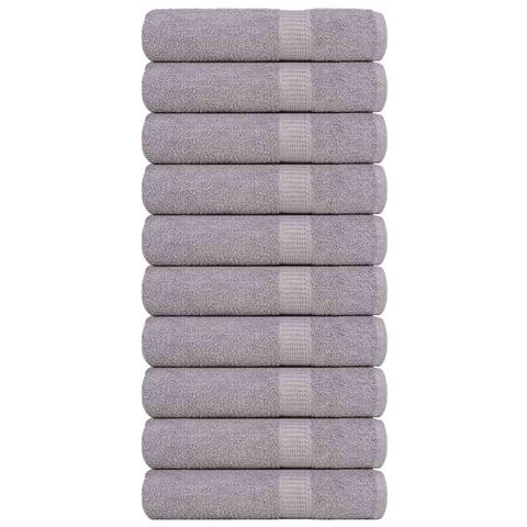 Asciugamani Da Bagno 10pz Grigio 100x150cm 360 G/m 100% Cotone - Foto 1