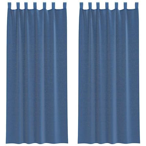 Tende In Voile Con Passanti 2 Pz Blu Reale 140x260 Cm - Foto 1