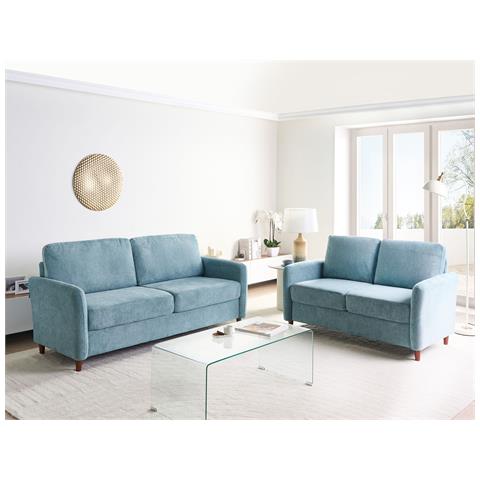 Set Da Salotto Mare Tessuto Blu Con Contenitore 5 Posti - Foto 1