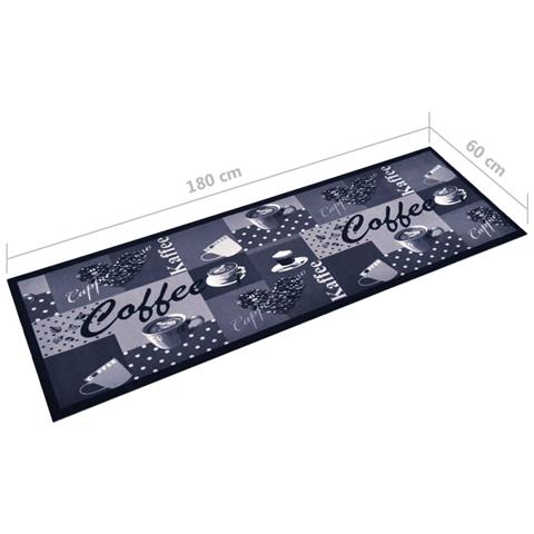 Lusso Casadino -  Tappetino Da Cucina Lavabile Caffè Blu 60x180 Cm - Foto 5