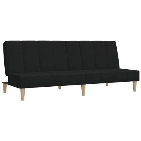 Divano Letto A 2 Posti Nero In Tessuto - Foto 1