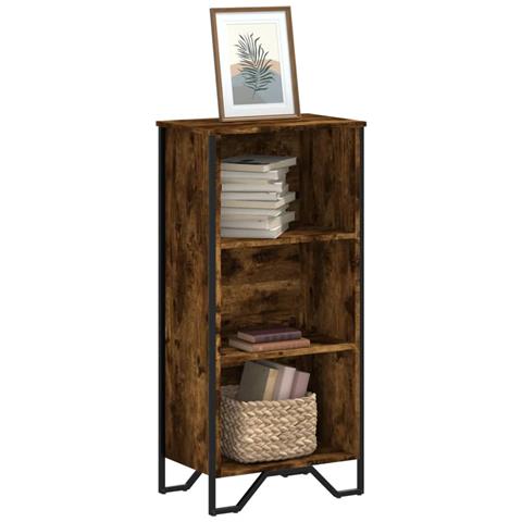 Lusso Casadino - Libreria Rovere Fumo 50x31x106 Cm In Legno Multistrato - Foto 8