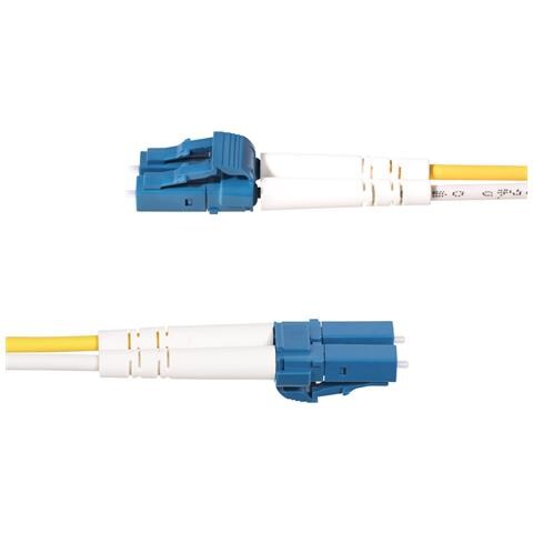 Cavo in fibra ottica duplex monomodale OS2 da LC a SC (UPC) da 25 m, 9/125µm, 100G, Insensibile alla piegatura, Bassa perdita di inserzione, Cavo patch in fibra LSZH - Foto 2