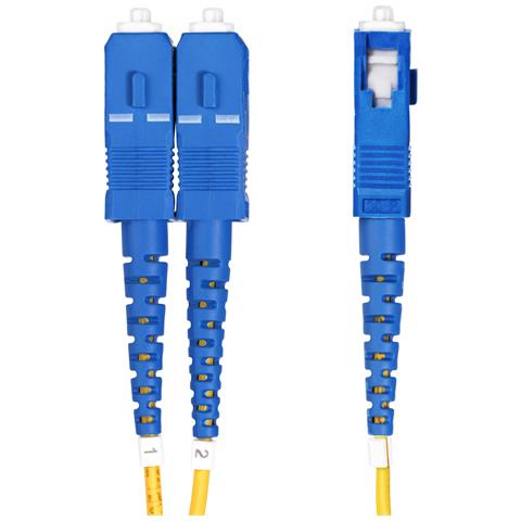 Cavo in fibra ottica duplex monomodale OS2 da LC a SC (UPC) da 25 m, 9/125µm, 100G, Insensibile alla piegatura, Bassa perdita di inserzione, Cavo patch in fibra LSZH - Foto 7