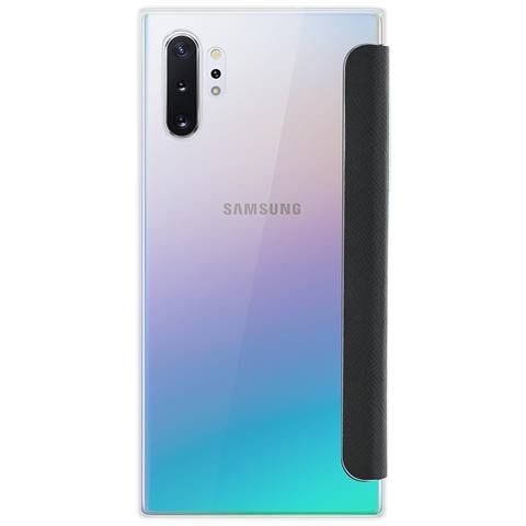 Custodia Folio Con Funzione Stand Per Galaxy Note 10 Plus Design Elegante E Rigido, Nero Transparente - Foto 2