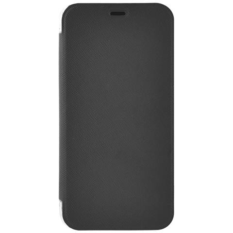 Custodia Folio Con Funzione Stand Per Galaxy Note 10 Plus Design Elegante E Rigido, Nero Transparente - Foto 1