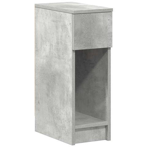 Comodino con Cassetto Grigio Cemento 20x36x60 cm - Foto 1