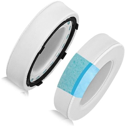 Cuscinetti Auricolari Di Ricambio In Pelle Ice-feel Bianca Per Cuffie Bose 700 Nc700 (2 Pezzi) White - Foto 3