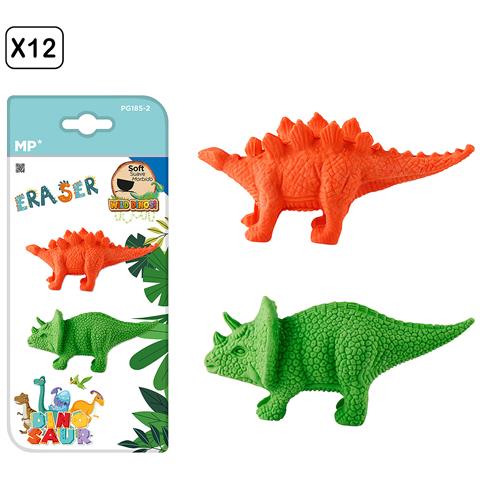 12 Pacchi Di Gomme Color Dinosaurio 2 Uds. Stegosaurus E Triceratops. - Foto 1