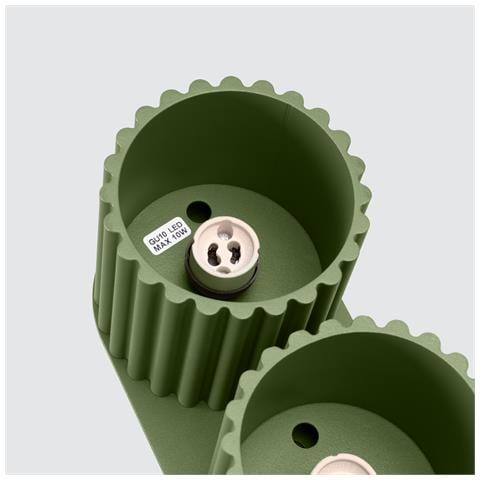 Lampada Da Soffitto Aura 2 Verde Oliva Gu10 Sl. 1795 - Minimalist Lampada A Soffitto Verde Oliva 12x21x10 Cm - Foto 8