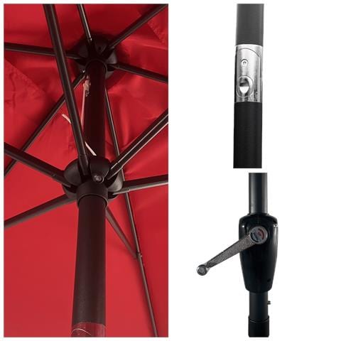 Hapunaombrello Rettangolare Diritto 2x3m Rosso - Foto 10