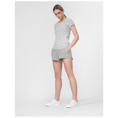 Pantaloncini Da Tuta Larghi Da Donna Con Tasche Grigi Taglia Xs - Foto 4