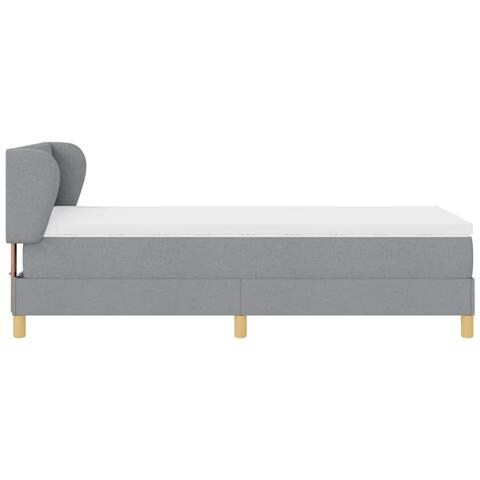 Letto a molle con materasso crema 90x200 cm Grigio chiaro - Foto 9