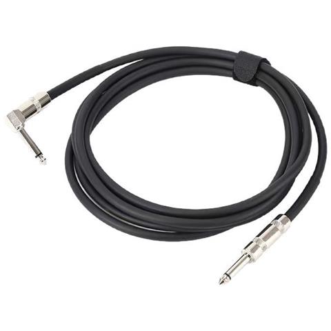 Cavo Audio Stereo Da 6,35 Mm Ad Angolo Retto - Cavo Per Strumenti Musicali Per Chitarra, Basso, Tastiera  3 M - Foto 1