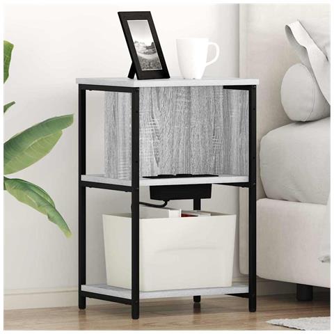 Armadio da Notte 2 pcs Grigio sonoma 38 x 31 x 61 cm - Foto 2