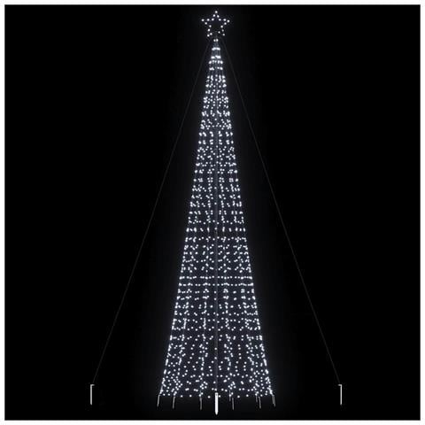 Albero di Natale a LED con Punte 1534 LED Bianco Freddo 500 cm - Foto 2