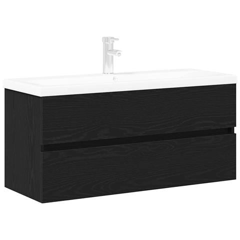 Mobile lavabo Rovere nero 90 x 39 x 62 cm Legno multistrato - Foto 1