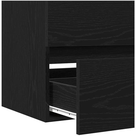 Mobile lavabo Rovere nero 90 x 39 x 62 cm Legno multistrato - Foto 9