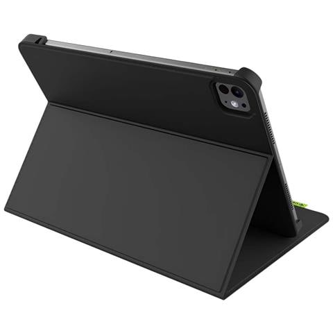 Custodia Folio Per Ipad Pro 13 A Base Di Cuoio Di Cactus Antiurto E Resistente, Nero - Foto 1