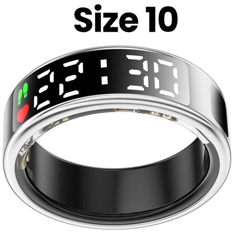 Anello Intelligente Taglia 10 Modello Saturn Con Schermo Led E Custodia Di Ricarica - Foto 4