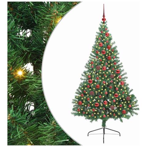Albero di Natale artificiale con luci integrate Verde 180 cm - Foto 1