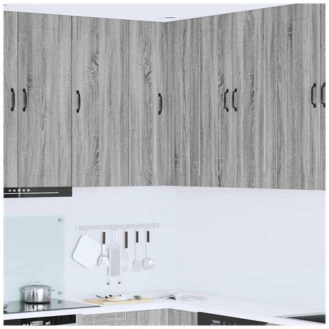 Pensile cucina Grigio Sonoma 57 x 57 x 100 cm Legno multistrato - Foto 2