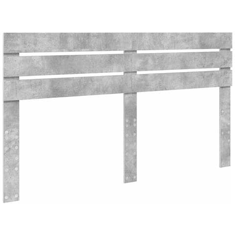 Testiera con testiera Grigio cemento 200 cm Legno multistrato - Foto 1