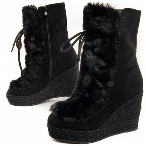 Stivale Con Zeppa Bottavita21 Nero. - Foto 1