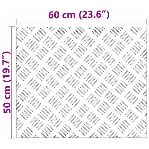 Gradini per Scale 4 pcs Argento 60 x 50 cm Alluminio - Foto 3