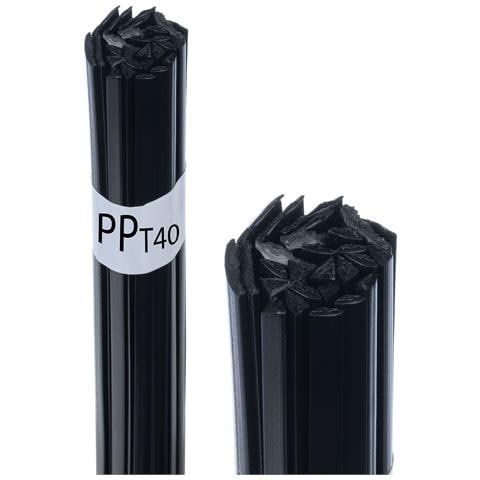 Saldatura Plastica Pp+t40 Nero 50g - Alta Qualità, Granuli Puri | Drut 42 Cm, Mix Forme | Per Auto: Cruscotti, Luci, Paraurti - Foto 1