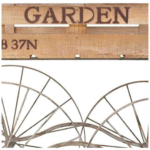 Carrello Espositivo In Legno E Metallo 139,07x62,87x92,08 Marrone - Foto 8