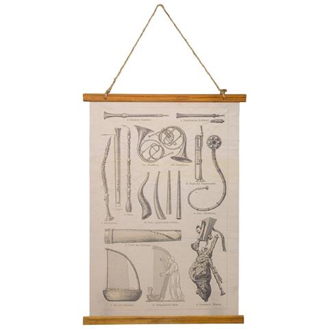 Tela Stampata In Pergamena Di Lino 60x86 - Foto 1