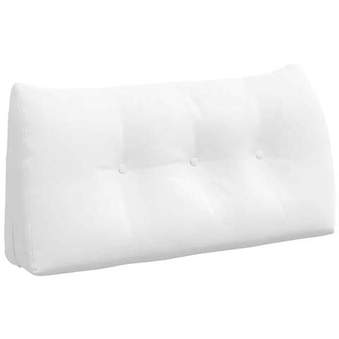 Cuscino per Schiena Bianco 100 x 24 x 50 cm Tessuto - Foto 1