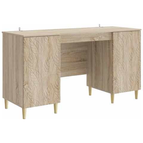 Scrivania Rovere Sonoma Legno ingegnerizzato 142,5 x 50 x 75 cm - Foto 1