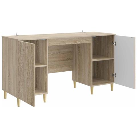 Scrivania Rovere Sonoma Legno ingegnerizzato 142,5 x 50 x 75 cm - Foto 2