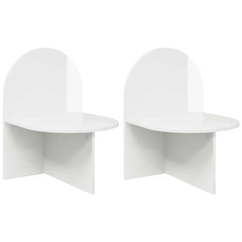Comodino 2 pcs Bianco Lucido 48 x 49 x 65 cm - Foto 1