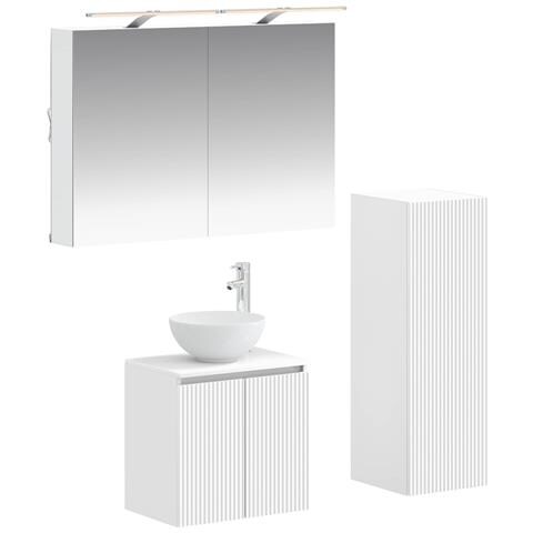 Set di mobili per il bagno 4 pcs Bianco - Foto 1