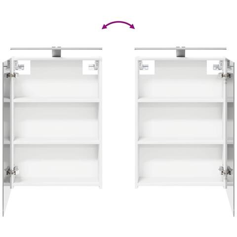 Set di mobili per il bagno 4 pcs Bianco - Foto 9