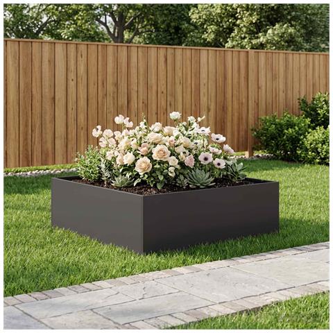 Vaso da giardino Nero 100 x 100 x 30 cm - Foto 2