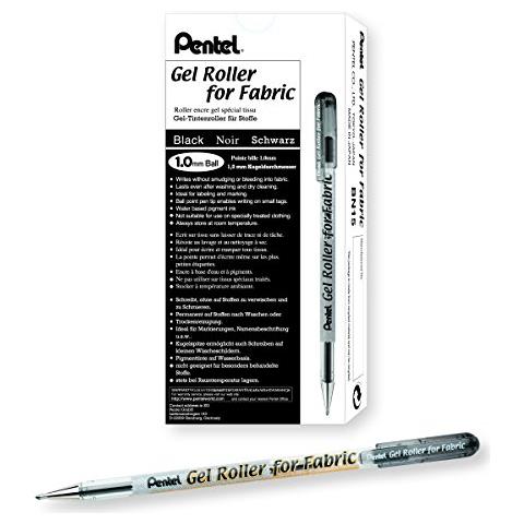 pz. 1 roller gel permanente per tessuti nero BN15-AO - Foto 2