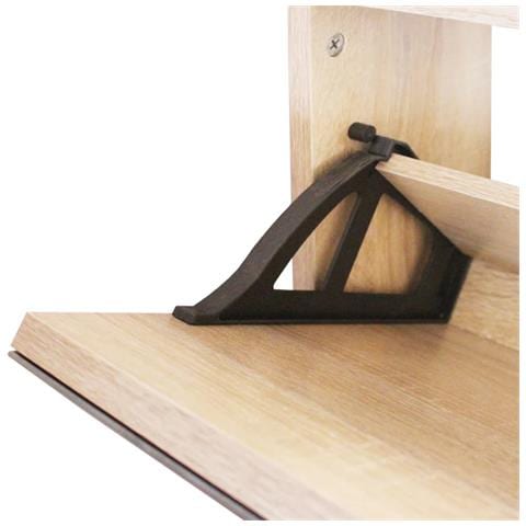 Scarpiera con 2 Ripiani e Specchio Colore Rovere 63x17x67 cm - Foto 5