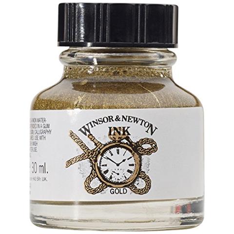 14 ml Drawing Ink Bottle - nero Indiano Gold - Foto 1