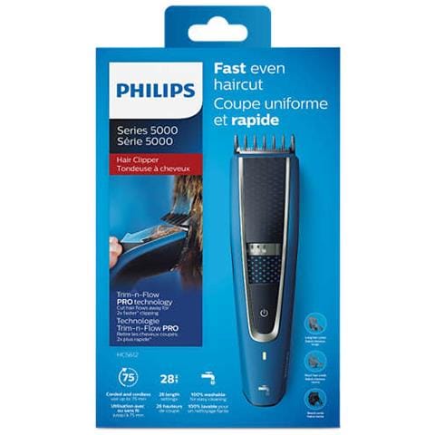 HC5612/15 Series 5000 Regolacapelli Ricaricabile Lavabile Colore Nero / Blu - Foto 8